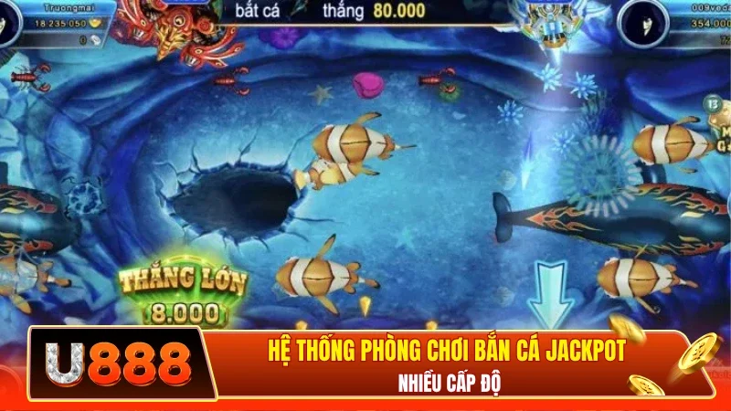 Hệ thống phòng chơi bắn cá Jackpot nhiều cấp độ